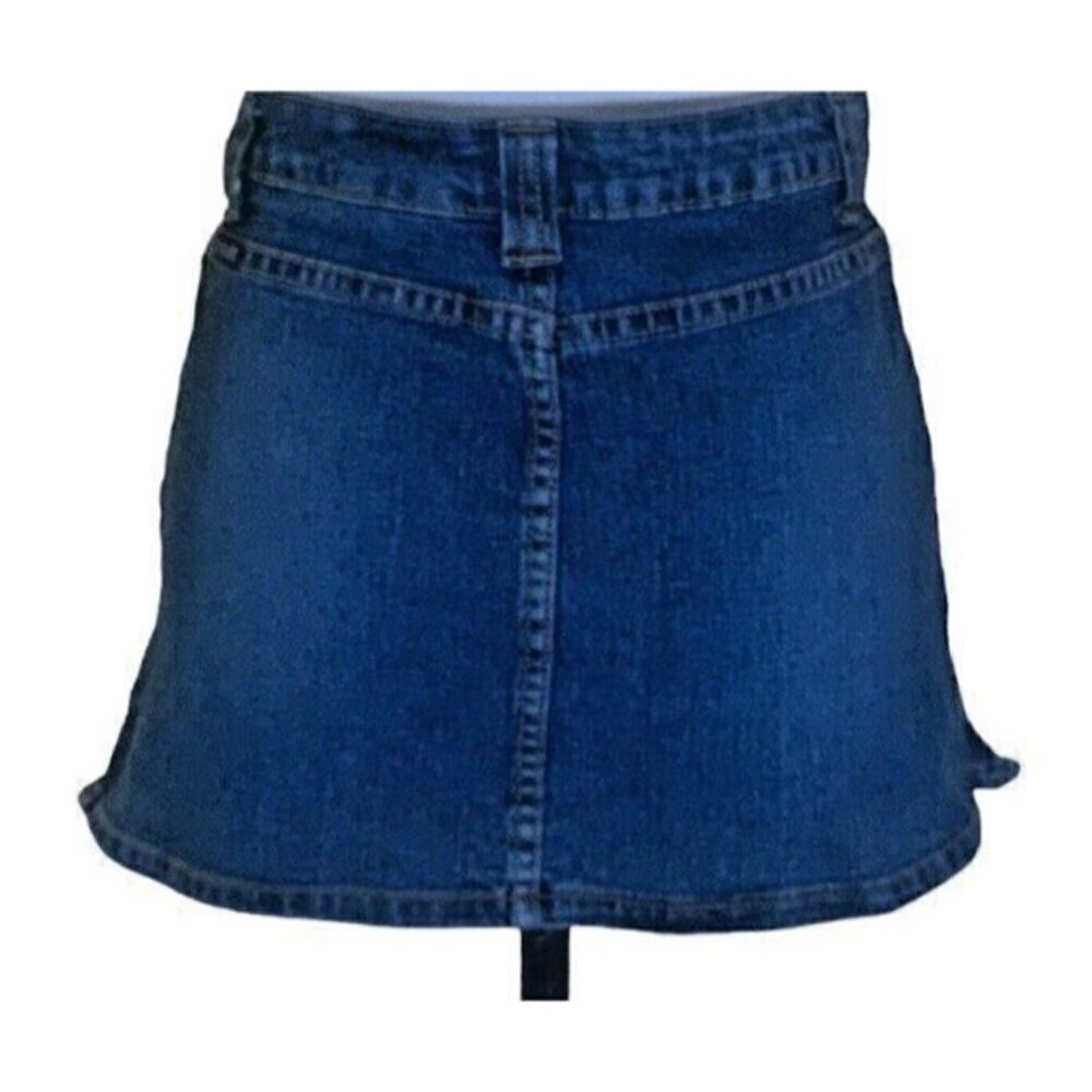 US Polo Assn Womens Mini Denim Jean Skirt Juniors Size 3/4 Blue Pockets